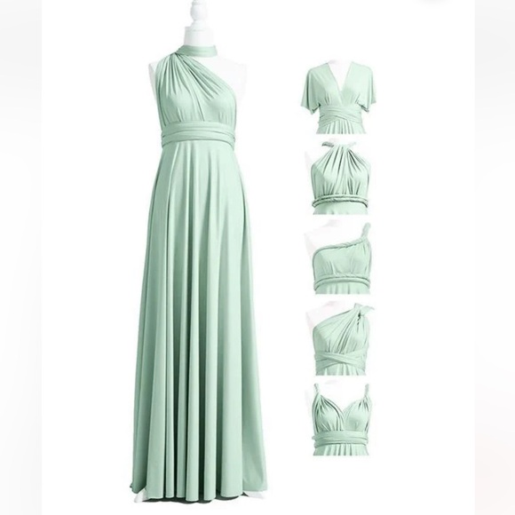 Sage green multi-way infinity dress - Picture 1 of 3